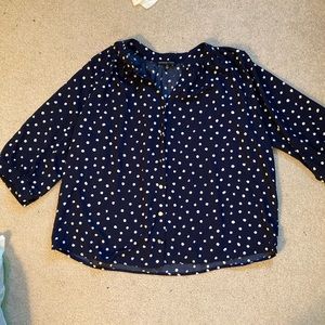 Navy Dot Blouse